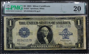 1923 $1 Silver Certificate Fr#237 PMG VF 20  PC28 - Picture 1 of 4