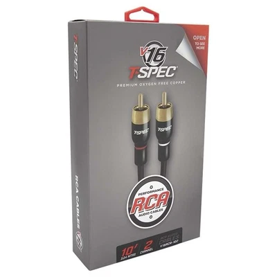 Metra Heise T-Spec V16RCA-102 10ft RCA Cable 16AWG Shielded Audio Interconnect - Image 1 of 4