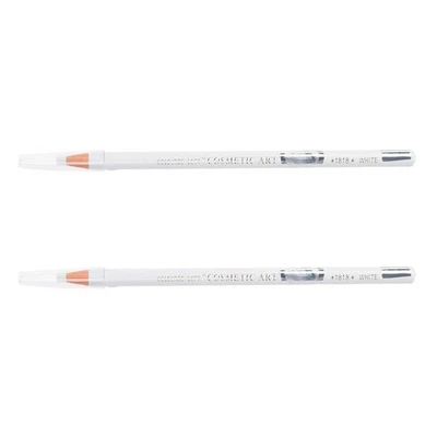  2 Pcs Cosmetics Accessory Eyebrow Pencil Pennellino Eyeliner Matita Occhi - Immagine 1 di 4