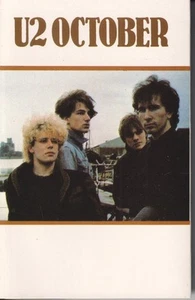 U2 October cassette UK Island 1981 cassette black shell with silver print design - Picture 1 of 2