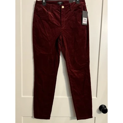 Jones NY Corduroy Pants Womens Sz The Lexington Skinny Leg Bordeaux NWT - Image 1 of 4