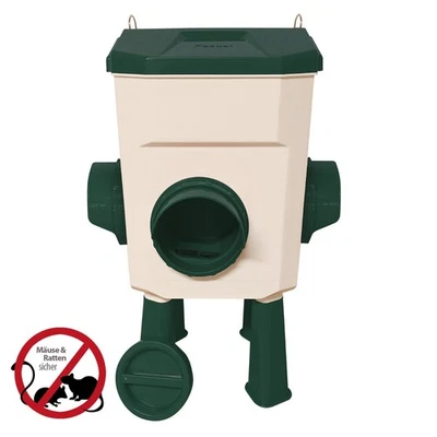 Geflügel Futterautomat 7,5kg, 3 Fressstellen, Mäusesicher, stabil, Deckel - Bild 1 von 4