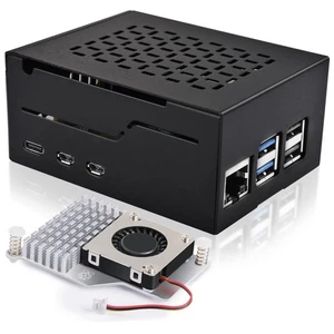 Boîtier en métal pour Raspberry Pi 5 avec refroidisseur actif officiel 1 vis ... - Afbeelding 1 van 9