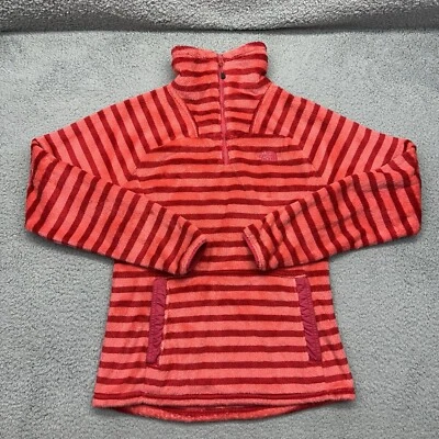 Pullover polar The North Face Osito para mujer talla pequeña 1/4 cremallera rosa a rayas Minky Foto 1 de 4