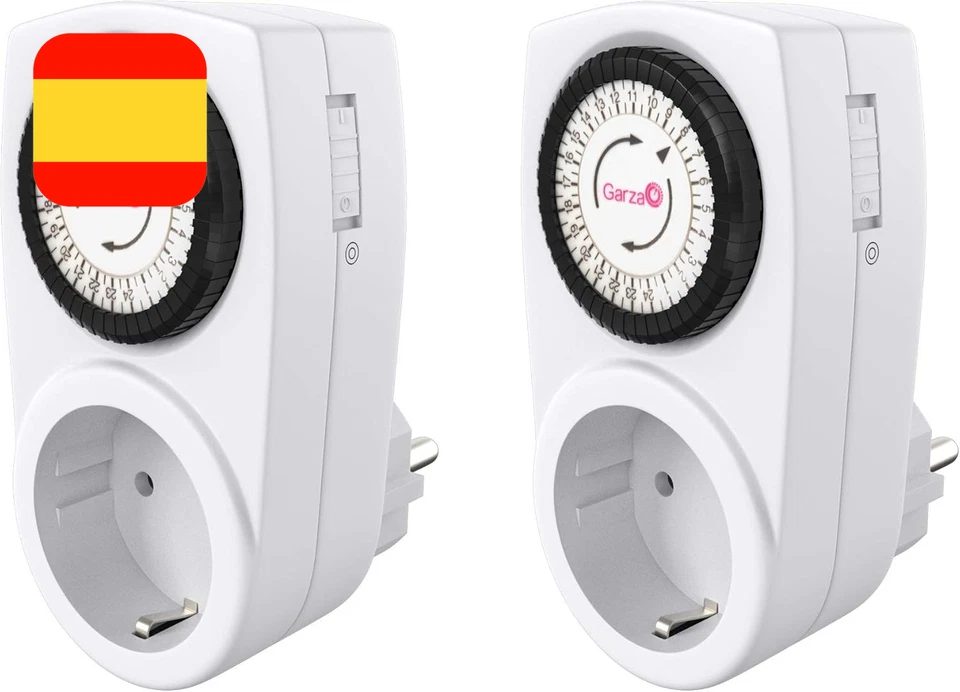 2x Temporizador analógico para interiores, enchufe programable, temporizador - Imagen 1 de 4