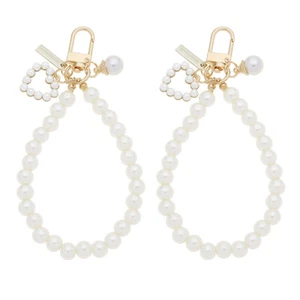 2pcs Women's Imitation Pearl Key Chain Love Heart Keyrings and Keychain Pendants - Picture 1 of 7