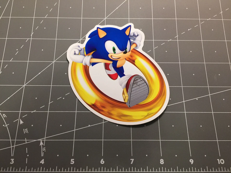 Sonic the Hedgehog Sega Genesis Gold Ring videojuego vinilo calcomanía pegatina Foto 1 de 1