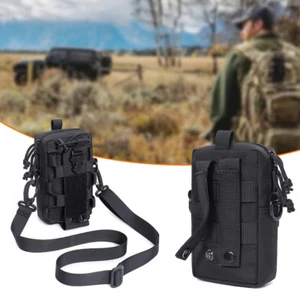 Tactical Molle Waist Pouch Belt Waist Compact EDC Tool Bag with Shoulder Strap - Picture 1 of 10