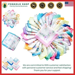 Pañuelos florales vintage multicolores - ideales para novias y eventos especiales - Imagen 1 de 9