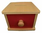 Montessori Wooden Educational Object Permanence Coin Box Early Learning Baby Toy