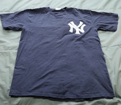 Vintage New York Yankees Shirt Mens L Blue Alex Rodriguez Baseball MLB Majestic - Image 1 of 4