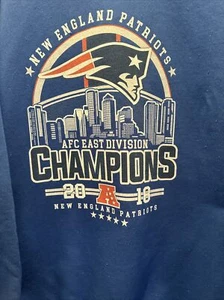 New England Patriots 2018 AFC East Division Champions Sweatshirt 3XL - Picture 1 of 7