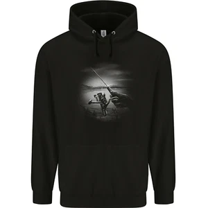 Fishing Rod And Reel Fisherman Childrens Kids Hoodie - Picture 1 of 3