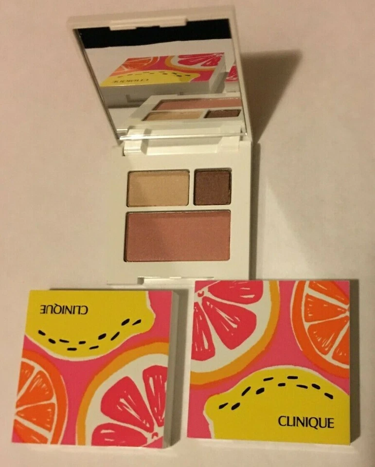 Lot of 3 CLINIQUE ALL ABOUT SHADOW DUO 01 LIKE MILK & 07 SUNSET GLOW Travel - Image 1 of 1