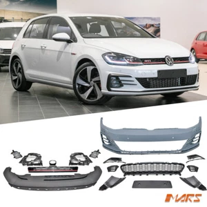 GTi Style Front Bumper Bar with Grill for Volkswagen VW Golf 7.5 MK-7.5 Bodykit - Picture 1 of 12
