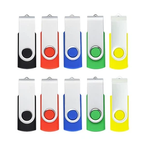 Lote de 10 unidades flash USB giratorias 1 GB 2G 4G 8 GB 16 GB 32 GB 64 GB de almacenamiento de memoria de pulgar - Imagen 1 de 22
