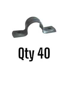 Minerallac 240, 1/2" Two Hole Pre-Galvianized Conduit Strap (Qty 40) - Picture 1 of 2