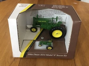 NEW ERTL JOHN DEERE 1934 MODEL A TRACTOR SET 1/16 & 1/43 TRACTORS #5632 NIB - Picture 1 of 15