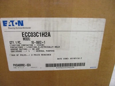 NIB EATON 30A Lighting Contactor    ECC03C1H2A - Image 1 of 2