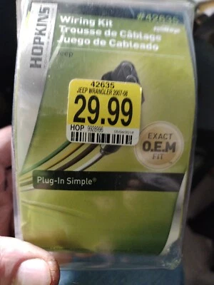霍普金斯牵引解决方案车辆专用接线套件 42635 适用于吉普 全新 — 第 1/4 张图片