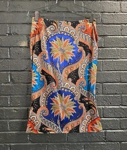 DOLCE & GABBANA Paisley Floral Print Silk Pencil Skirt - Picture 1 of 2