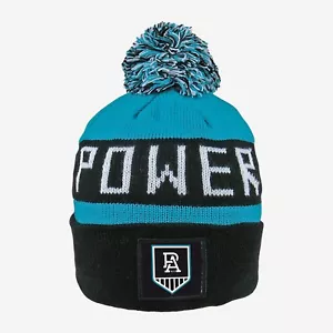 65185 PORT ADELAIDE POWER AFL 2019 LOGO FOOTBALL ACRYLIC BAR BEANIE WINTER HAT - Picture 1 of 1