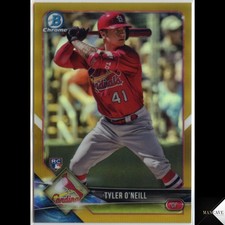 2018 Bowman Chrome Gold Refractor /50 Card Tyler O'Neill RC #12 Cardinals