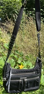 BRIGHTON AUSTIN CITY LIGHTS MicroFiber Studded NO COPY M Organizer Crossbody Bag - Picture 1 of 24