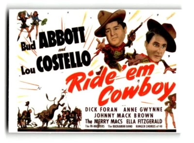 1996 Abbott & Costello Collectible Trading Card #28 Ride 'Em Cowboy - Image 1 of 4