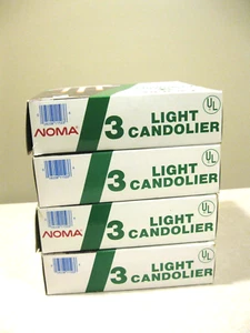 4er Set, 3 Lichter Noma Vintage Weihnachtskerzen Lichter alle funktionieren getestet in Box - Bild 1 von 17