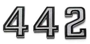 NUEVO ""442" Juego de Números Emblema Fender/Para 1969-73 Insignia Cutlass HECHO EN EE. UU. - Imagen 1 de 10