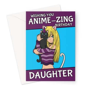 Anime Themed Birthday Card For Daughter - Picture 1 of 5