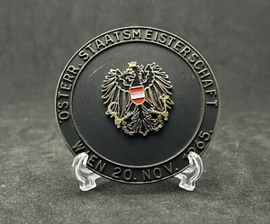 1965 Vintage Bronze Sport Medal With Eagle Austria 🇦🇹 Wien - Picture 1 of 7