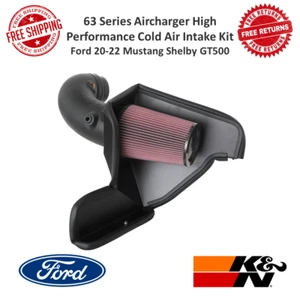 K&N 63 Series Aircharger Performance Air Intake Kit For Mustang Shelby GT500 - Picture 1 of 11