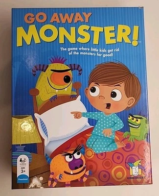 GO AWAY MONSTER Gamewright Board Game Preschool Kids Learn 100% COMPLETE - Image 1 of 4