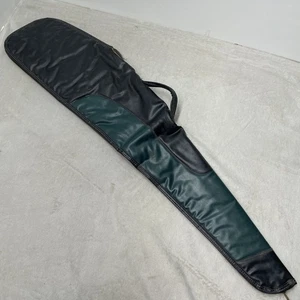 Vintage Bucheimer Soft Gun Case Gewehr Flintenhülle Leder Jagd grün schwarz - Bild 1 von 12
