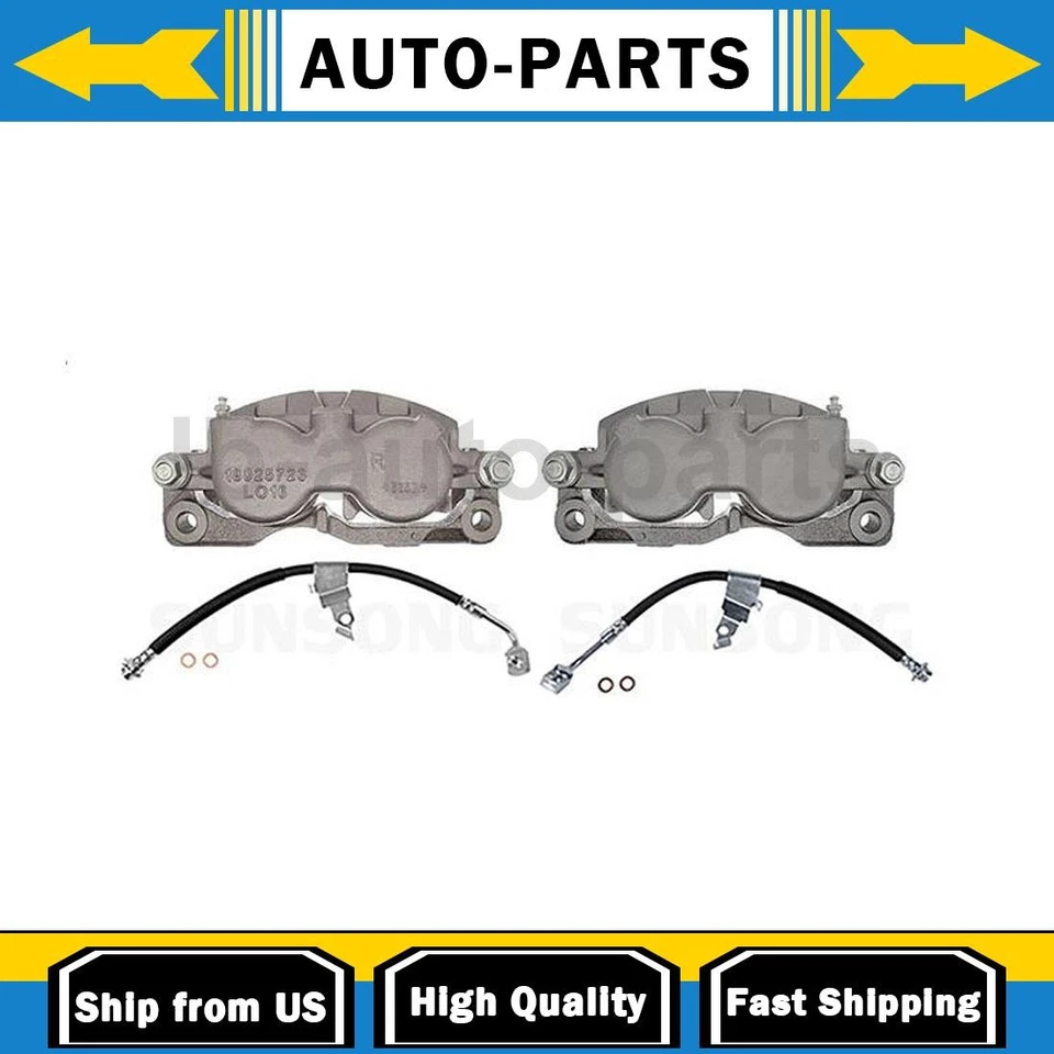 Суппорт переднего тормоза со шлангами со стороны водителя и пассажира подходит для Cadillac DTS 2006 года выпуска - Изображение 1 из 4