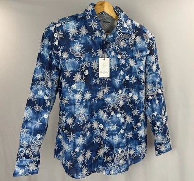 Robert Graham Button-Up Shirt Mens Large Embroidered Paisley Floral Cotton LS - Image 1 of 4