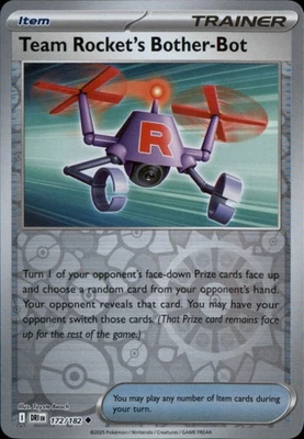 Team Rocket's Bother-Bot Reverse Holo Uncommon SV10: Destined Rivals 172/182 NM - Image 1 of 2