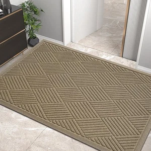 Sturdy Front Door Mat, Absorbent Muddy Dirt Resist Welcome Door Mats Outdoor ... - Picture 1 of 7