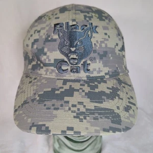 Black Cat Fireworks Hat Digital Camo Embroidered Baseball Cap Adult Adjustable - Picture 1 of 10