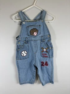Baberos de jean de béisbol de colección para niños parches de 6/9 meses - Imagen 1 de 4