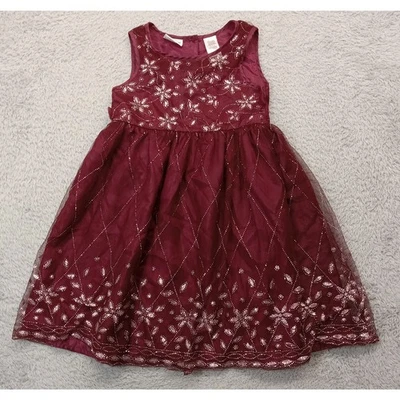 Blueberi Boulevard Dress Girls 6 Lined Sleeveless Red Floral Polyester - Image 1 of 4