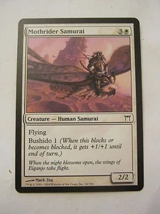 Tarjeta de juego Magic The Gathering Creature Human Samurai Mothrider #34 (011-51) - Imagen 1 de 1