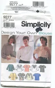 SIMPLICITY 9277 CAMICETTA PULLOVER MISSES' CON VARIANTI TG 12-16 NON TAGLIATA 1994 - Foto 1 di 3