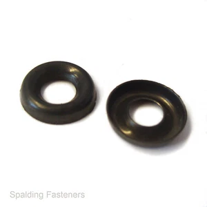 No.6, No.8, No.10 & No.12 Black Stainless Steel Surface Screw Cup Washers - Picture 1 of 1