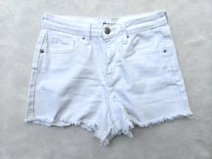 Abound Jean Shorts Size 25 White Denim frayed hem mid rose Womens - Picture 1 of 7