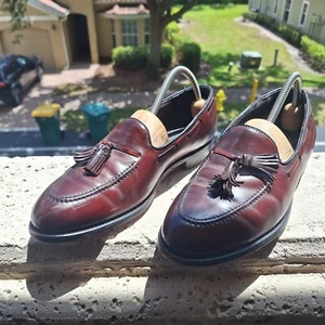 Mocasines BOSTONIAN Crown Windsor Shell Cordobés Borla Hechos en EE. UU. 8,5 D/B - Imagen 1 de 10