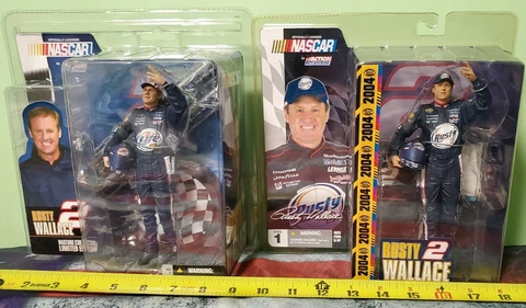Rusty Wallace NASCAR Action McFarlane Figure Series 1 & Limited Edit 2003 Sealed Cover