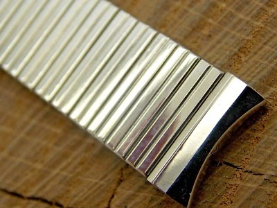 Flex-Let Vintage NOS Watch Band 16mm Expansion Unused Curved Lug Stainless Steel - Image 1 of 3